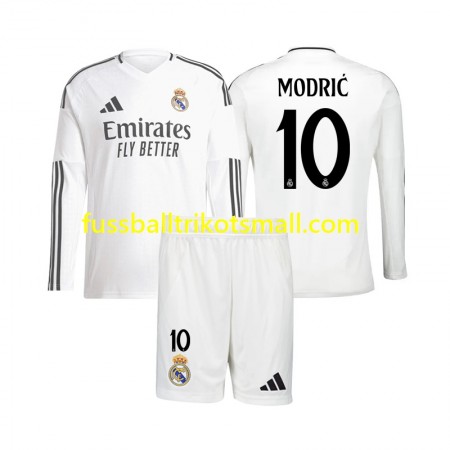 Fußballtrikots Real Madrid Luka Modrić 10 Kinder 2024-2025 Langarm Heimtrikotsatz kaufen